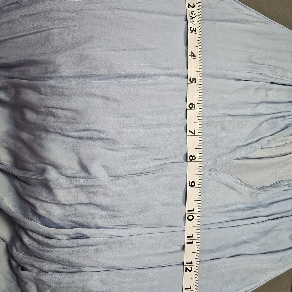 Current Air Blue Pleated Halter Midi Sundress - Picture 6 of 9
